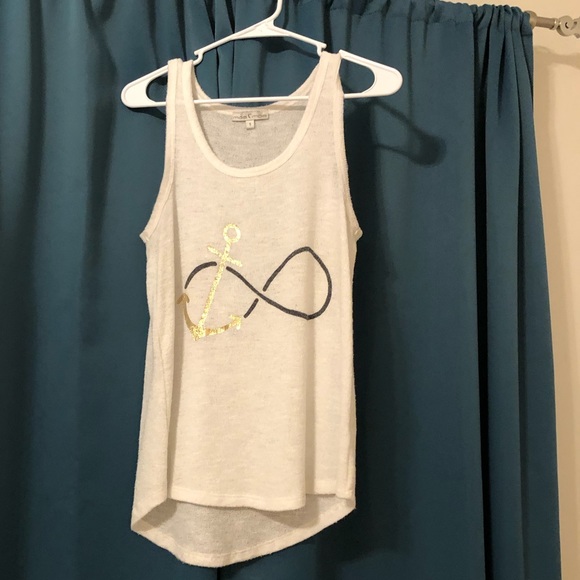 Moa Moa Tops - Anchor infinity sweater tank top